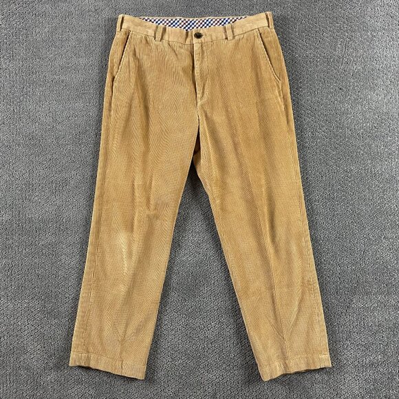 Brooks Brothers 346 Corduroy Pants Men's 35x30 Measures 34.5 x 28 Chino Brown - Picture 1 of 13